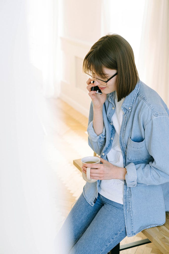 Woman Talking on Phone